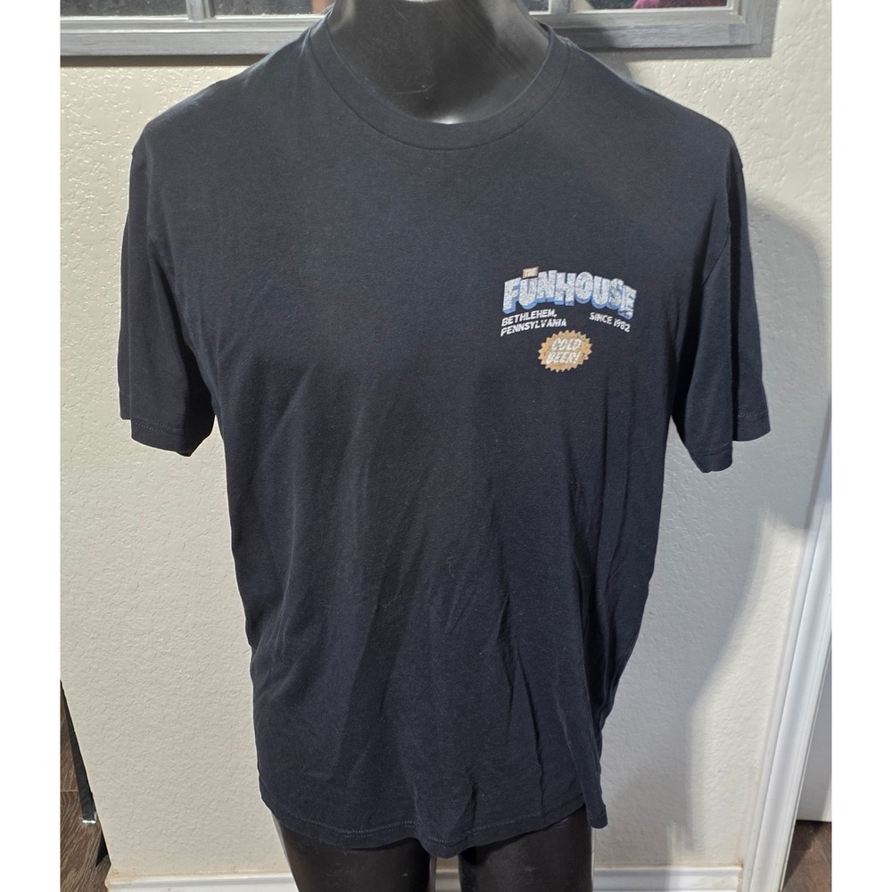 Dive Bar Shirt Club The Funhouse Bethlehem PA T-Shirt Mens XL Black Graphic Tee